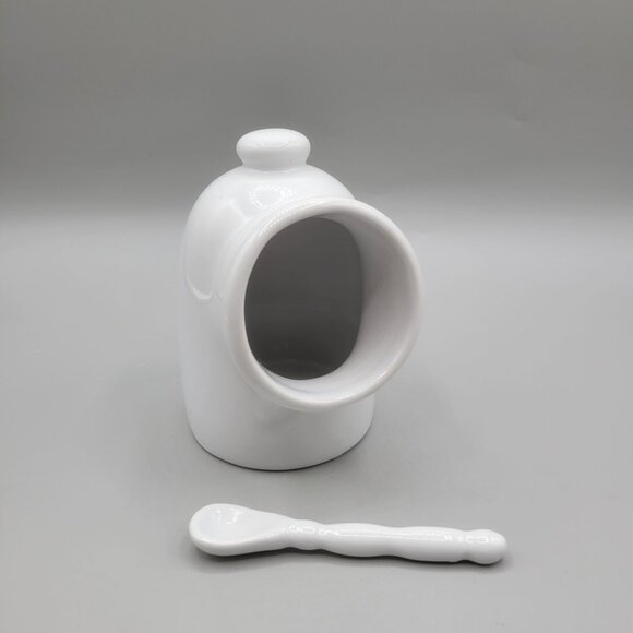 Norpro Salt Pig and Spoon Open Mouth Salt Cellar Kitchen Counter - Picture 1 of 8